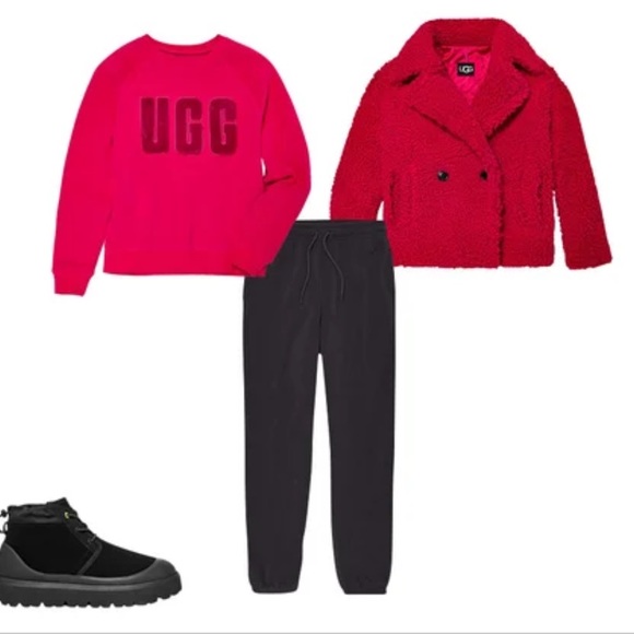 UGG - Short Gertrude Teddy Coat - -L-NWT 💕🧸🧸💕 - Picture 7 of 13